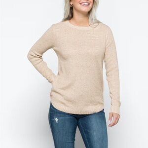 Pink Clover Beige Textured Sweater - Med